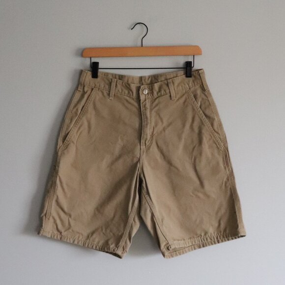 Carhartt Mens Sz 30 Tan Rugged Work Wear Khaki Outdoor Pocket Shorts - Picture 1 of 14